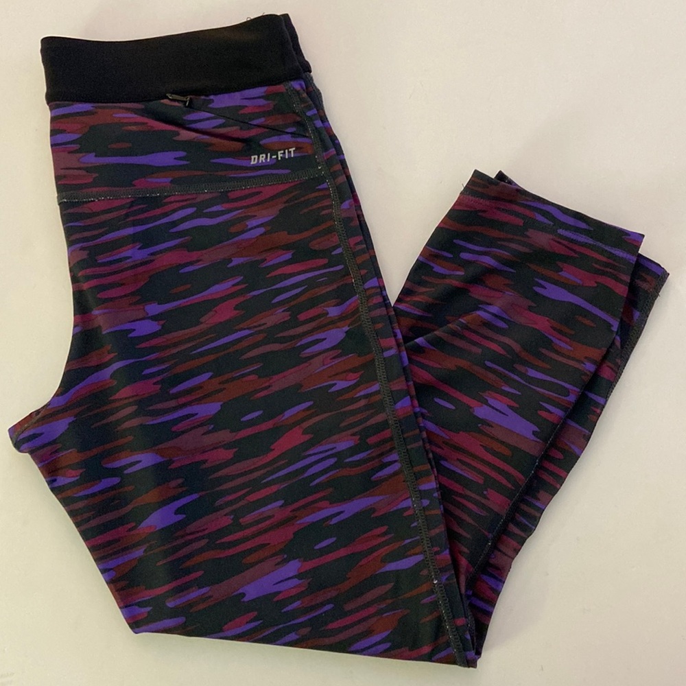 NIKE Dri-Fit Relay Crop Running Tights Leggings Size S